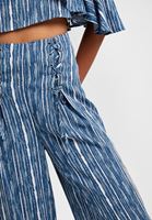 Women Mixed Patterned Wide Trousers