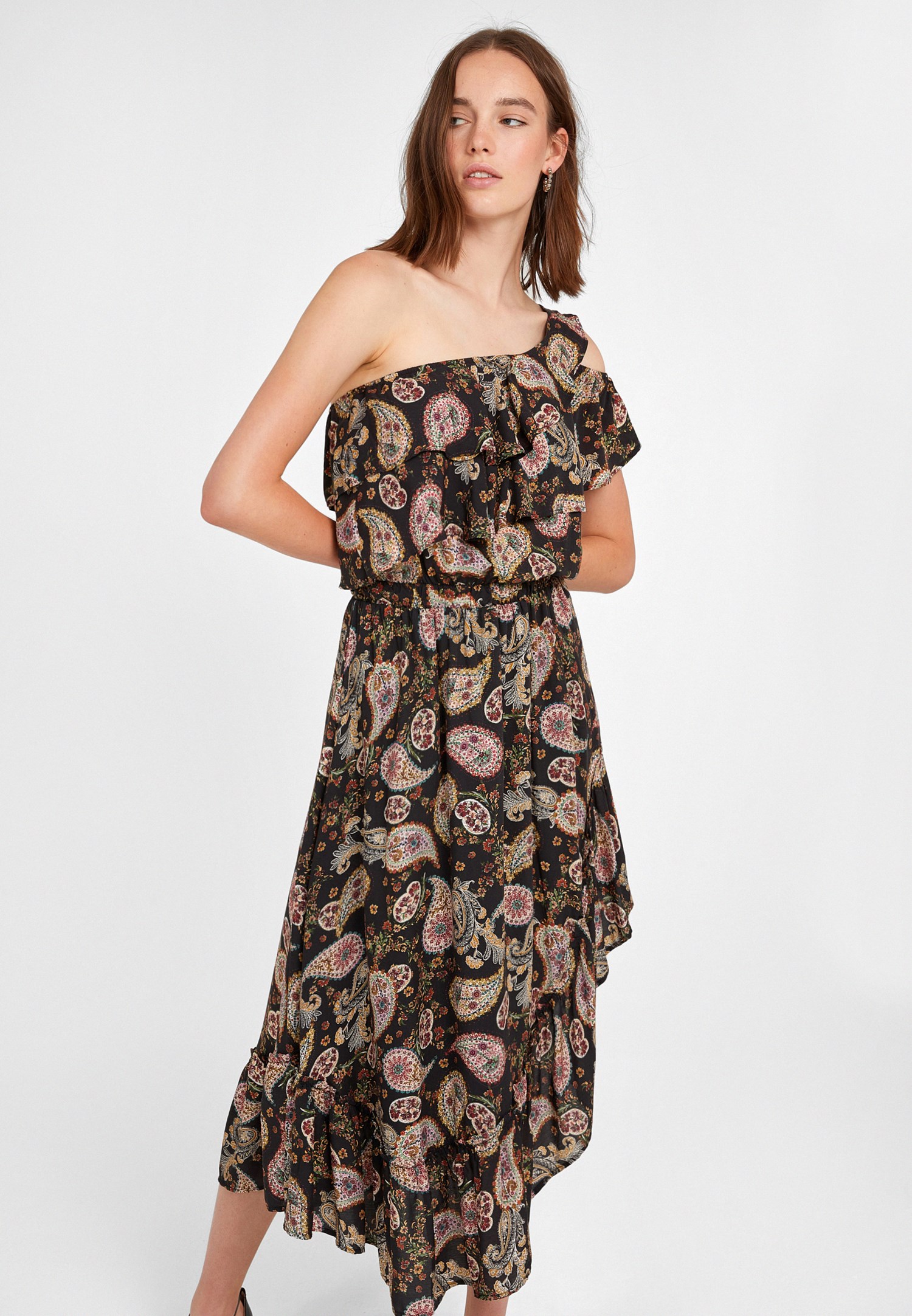 Women Mixed Asymmetric Dress