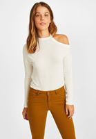 Women Cream Shoulder Detailed Blouse