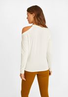 Women Cream Shoulder Detailed Blouse