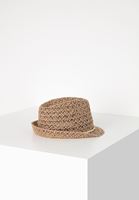 Bayan Kahverengi İp Detaylı Hasır Şapka