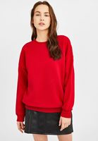 Bayan Kırmızı Oversize Sweatshirt