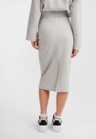 Women Grey Midi Slit Skirt