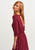 Women Bordeaux Soft Touch Dress with Back Details