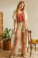 Women Beige Lace Kimono