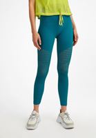 Women Blue Knee-Detailed High Waist Leggings