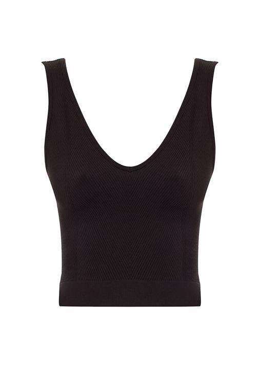 Black Seamless Crop Top Online Shopping