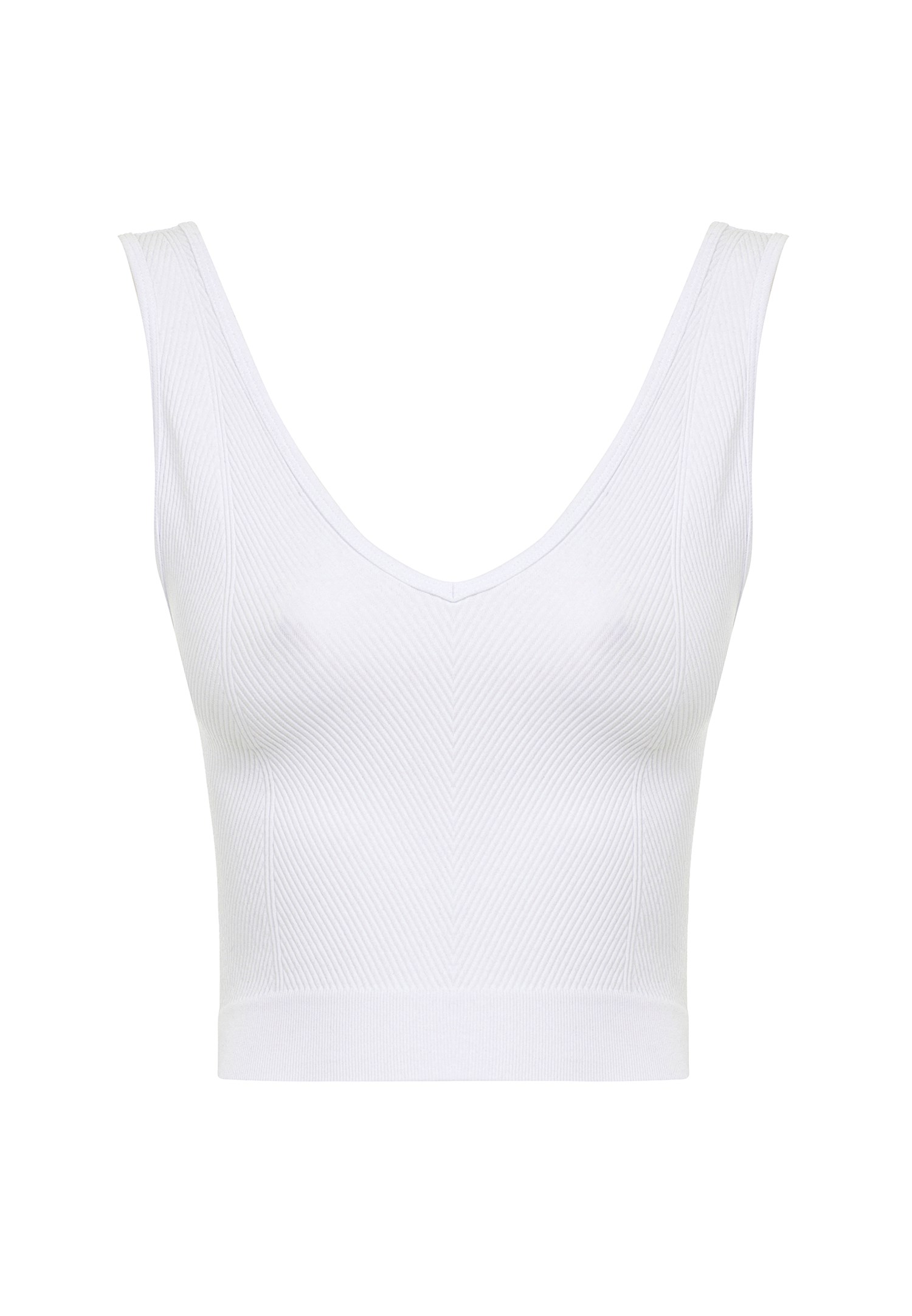 White Seamless Crop Top Online Shopping | OXXOSHOP