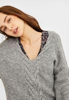 Women Grey Knitted Pullover