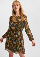 Bayan Çok Renkli Desenli Mini Elbise
