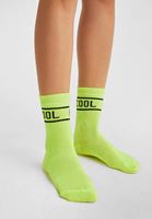 Bayan Sarı Neon Renkli Çorap