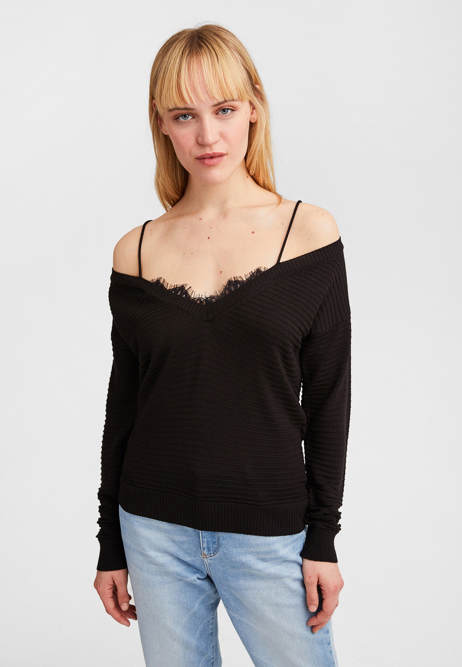 express off shoulder sweater