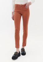 Women Orange Mid Rise Skinny Pants