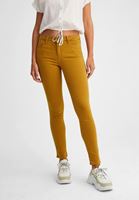 Women Yellow Mid Rise Skinny Pants
