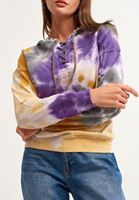 Women Purple Cosmos Batik Sweatshirt