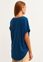 Women Blue Nature Friendly Oversize T-shirt