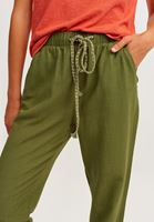 Bayan Yeşil Casual Yumuşak Dokulu Pantolon
