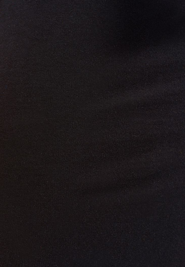 Bayan Siyah Casual Kuşaklı Uzun Elbise ( TENCEL™ )
