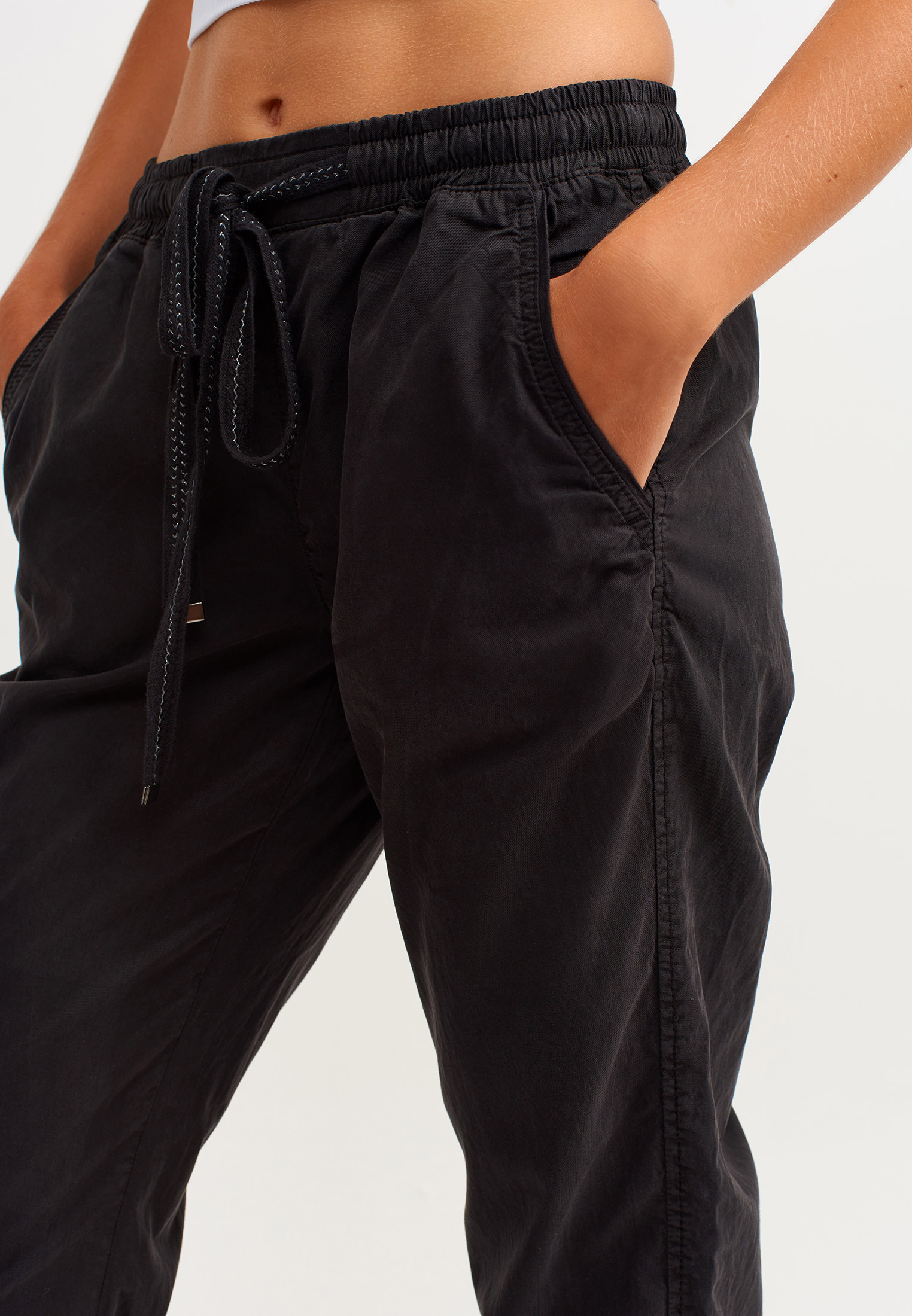 Women Black Soft Touch Baggy Pants ( TENCEL™ )