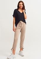 Women Beige High Rise Soft Touch Pant