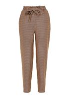 Women Black Checked Detailed Pant