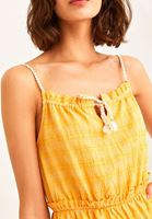 Women Yellow Ruffle Detailed Mini Dress