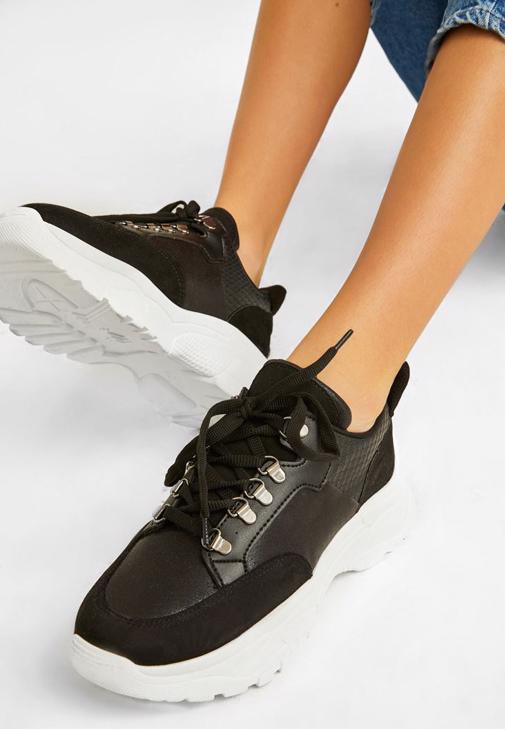 Black Thick Bottom Sneaker 