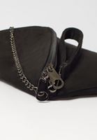 Bayan Siyah Fermuar Detaylı Askılı Çanta