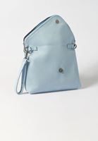 Bayan Mavi Fermuar Detaylı Askılı Çanta