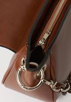 Women Brown Chain Detailed Baguette Bag