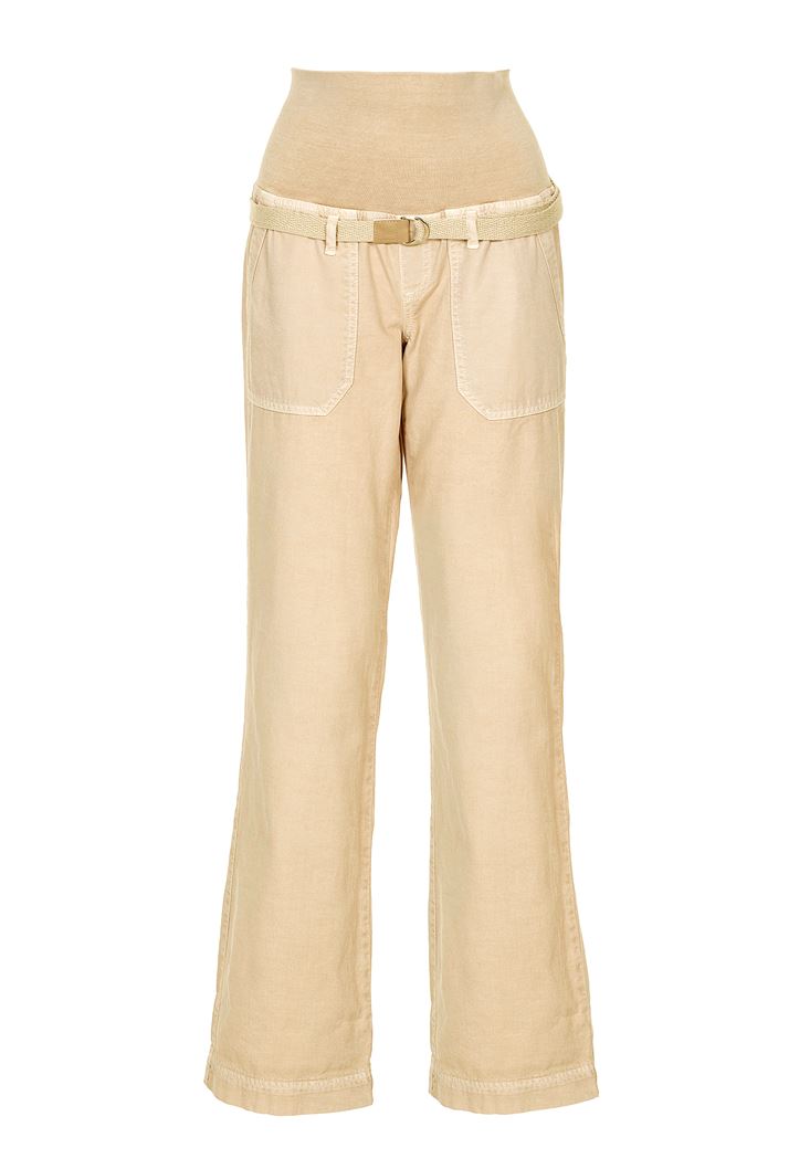 Beige Low Rise Cotton Pant Online Shopping | OXXOSHOP