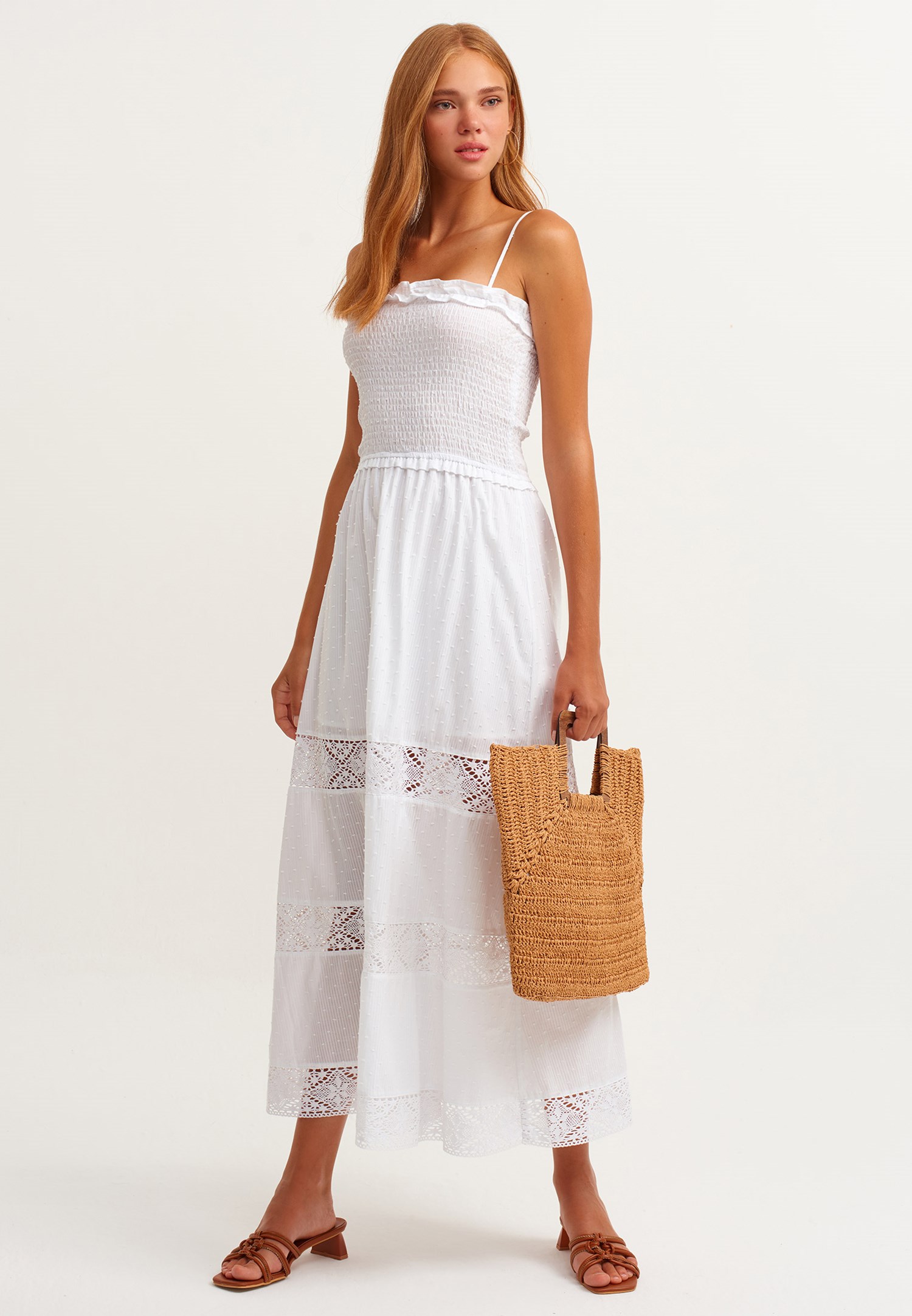 White Romantic Maxi Dress Online ...