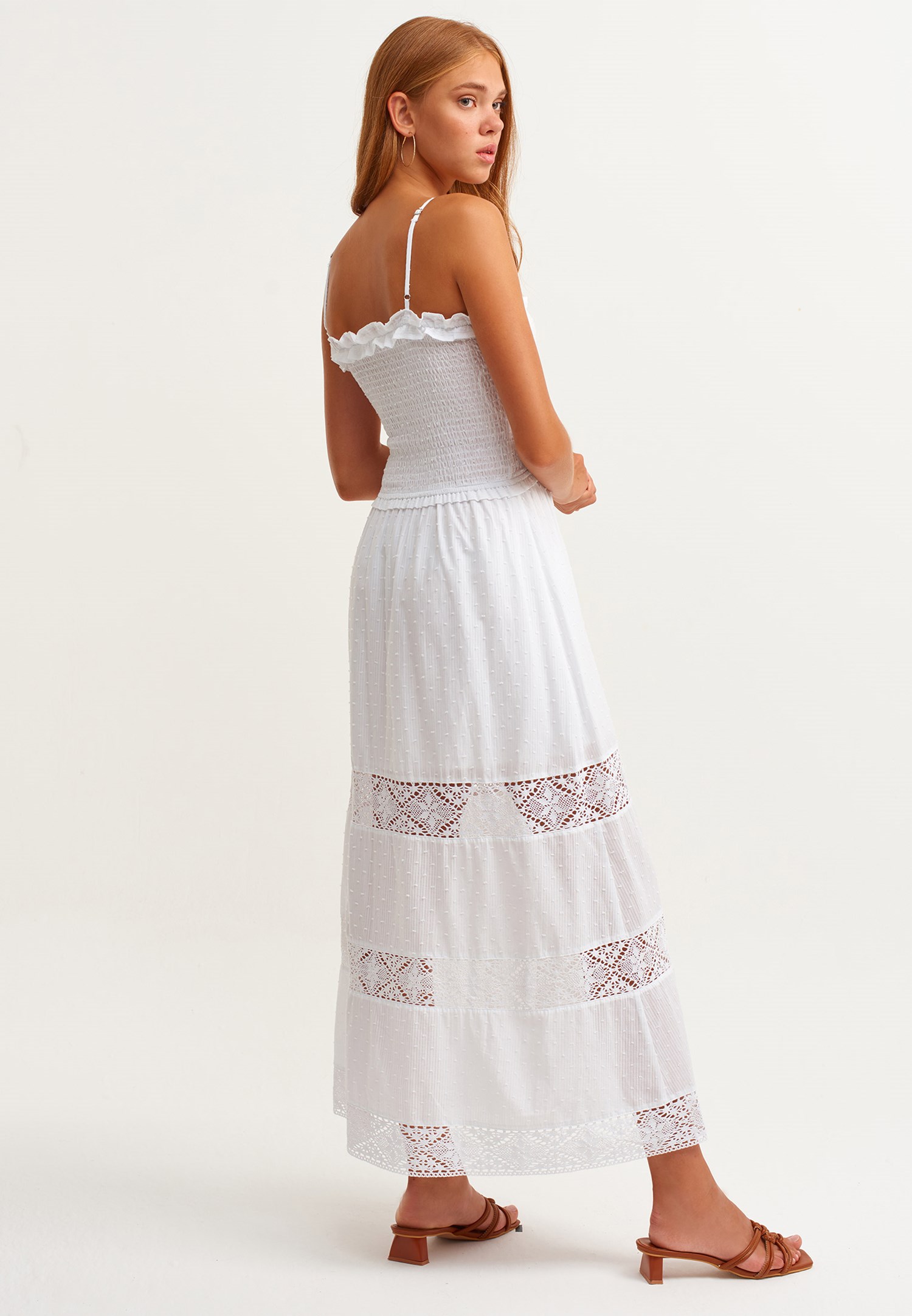Women White Romantic Maxi Dress