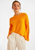 Women Yellow Flared Sleeve Pullover