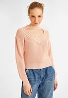 Women Pink Cut Out Detailed Pullover