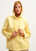 Women Yellow Pocket Detailed Raincoat