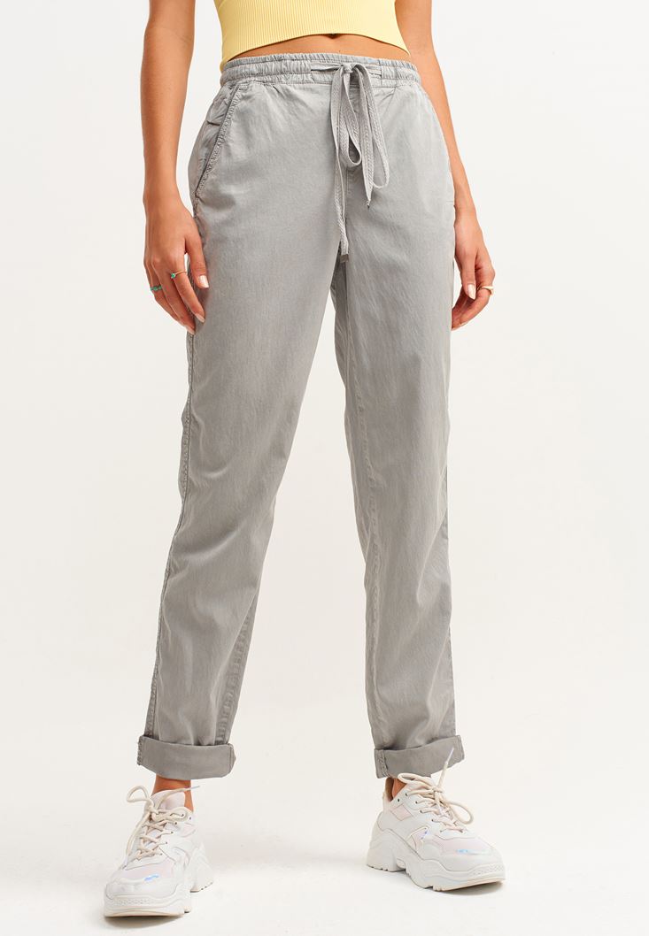 Women Grey Soft Touch Baggy Pants ( TENCEL™ )