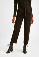 Bayan Siyah Yüksek Bel Boru Paça Pantolon ( TENCEL™ )