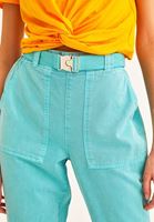 Women Blue High Rise Jogger Pants (TENCEL ™)