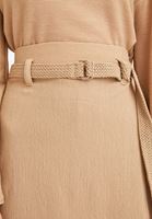 Women Beige Belt Detailed Short