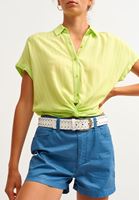 Women Green Short Sleeve Shirt