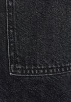 Women Black Crop Denim Jacket with Pocket Detail