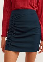 Women Mixed Drape Detailed Mini Skirt