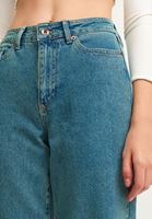 Bayan Mavi Straight-Fit Denim Pantolon