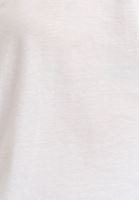 Bayan Beyaz Biye Detaylı V-Neck Tişört ( MODAL )