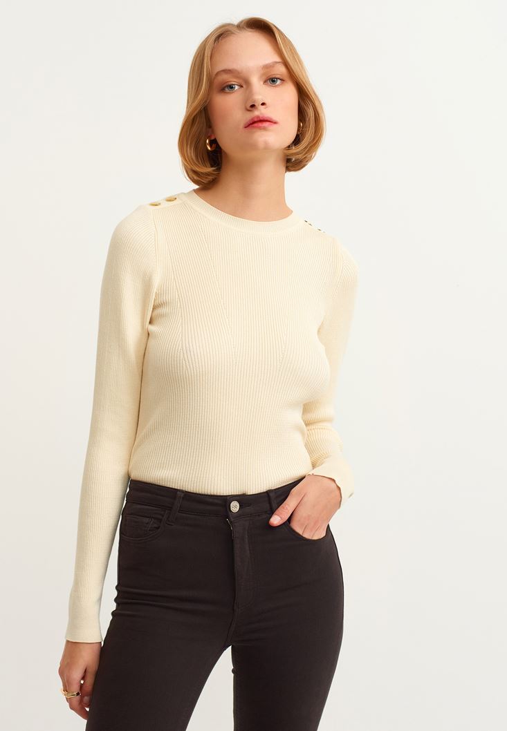 NoName sweatshirt Beige M WOMEN FASHION Jumpers & Sweatshirts Hoodless discount 66% 