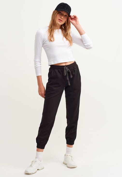 Black Soft Touch Jogger Pants Online Shopping