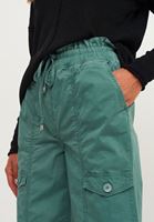 Bayan Yeşil Düğmeli Baggy Pantolon