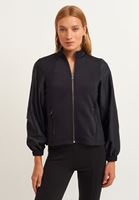 Women Black Zipped sports jacket