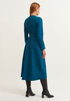 Women Blue Cotton midi dress